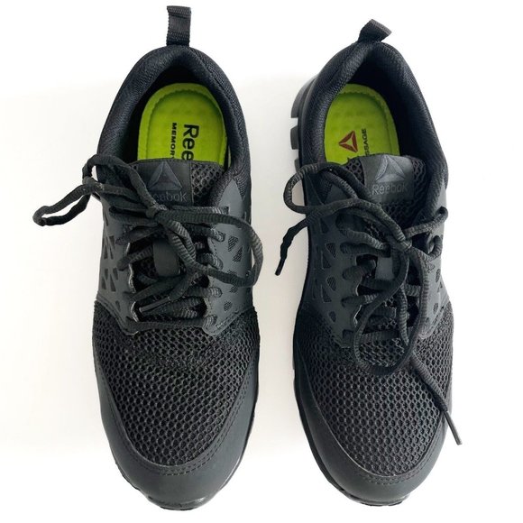 Reebok Men's Athletic Work Shoe Sz 6M Sublite Cushion Composite Toe Black RB4039 - Picture 4 of 16